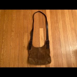 Coach Brown Suede Satchel